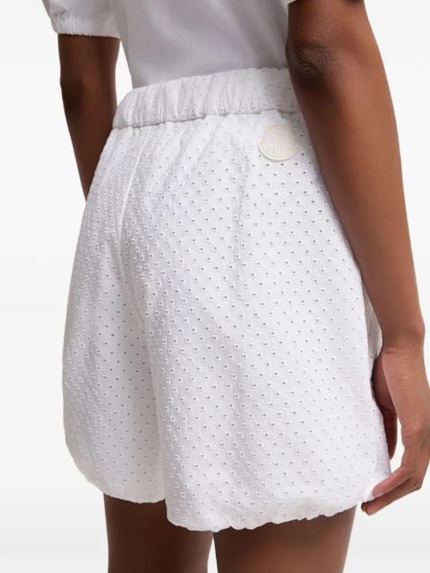 Moncler San Gallo eyelet drawstring shorts - White