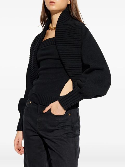 Cult Gaia COREY balloon-sleeve cardigan - Black