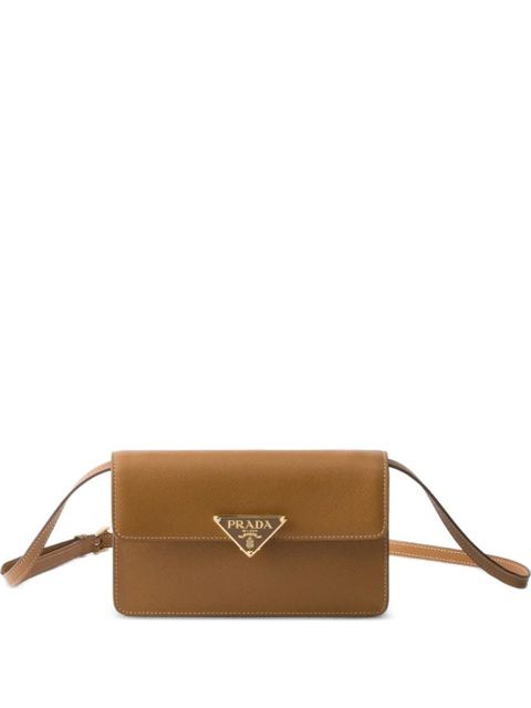 Prada mini Saffiano leather bag - Brown - zdjęcie produktu nr 1