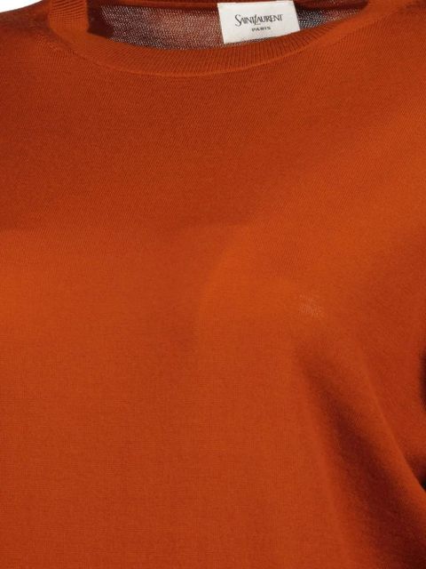 Saint Laurent round-neck ribbed sweater - Red