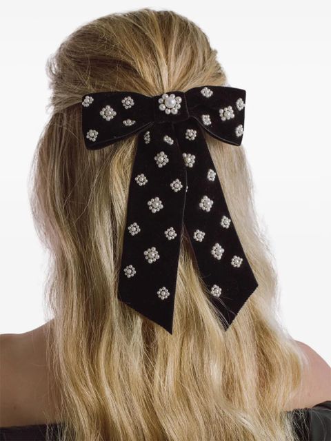 Jennifer Behr Margaret bow barrette - Neutrals