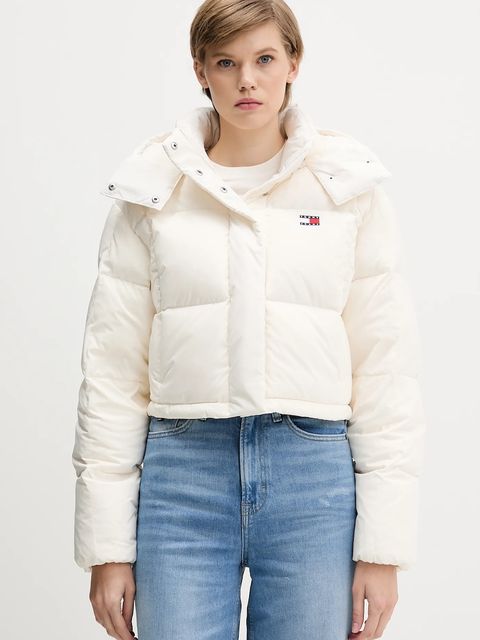 Tommy Jeans kurtka puchowa kolor beżowy zimowa oversize DW0DW21624 - zdjęcie produktu nr 1