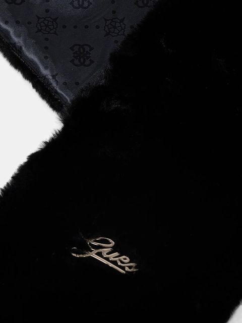 Guess szalik damski kolor czarny gładki AW5399 POL03