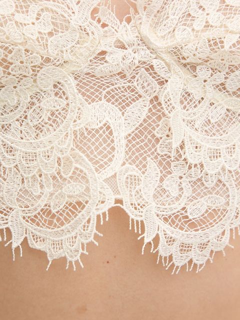 Bardot bluzka damska koronkowa