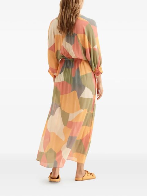 ERES Glow gathered-detail tie-waist maxi dress - Multicolour