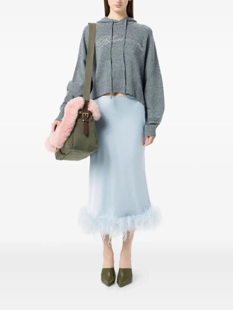 Blumarine crystal-embellished hoodie - Grey - zdjęcie produktu nr 2