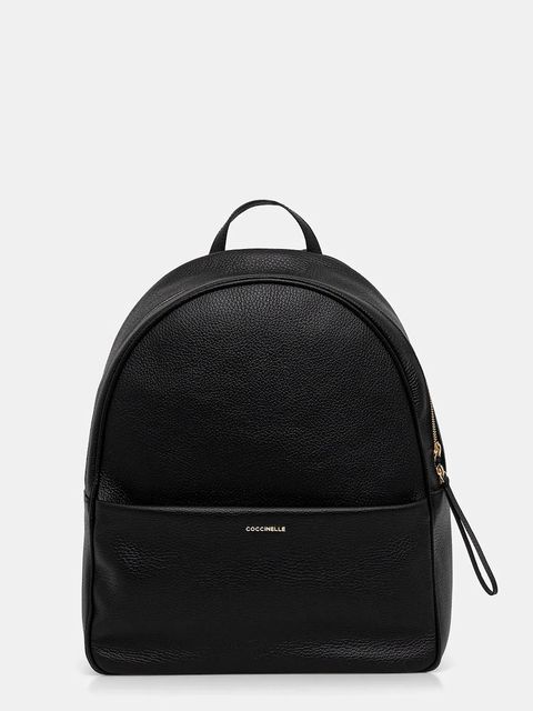 Coccinelle plecak skórzany NORY damski kolor czarny duży gładki E1 U45 14 01 01 - zdjęcie produktu nr 1