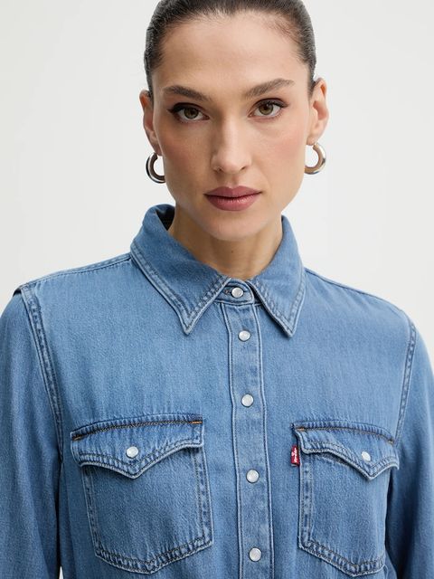 Levi's sukienka kolor niebieski mini prosta 004H3