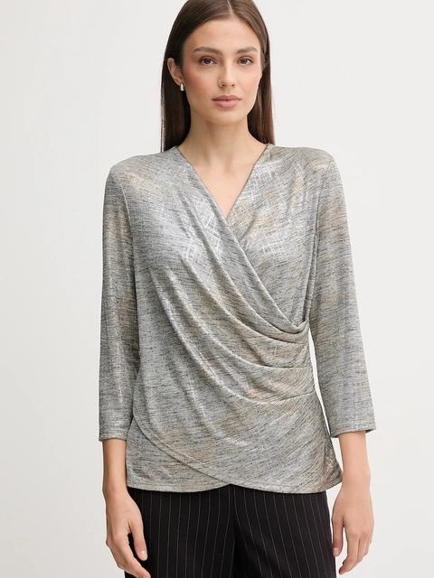 Joseph Ribkoff bluzka damska kolor srebrny melanżowa 253087 - zdjęcie produktu nr 1