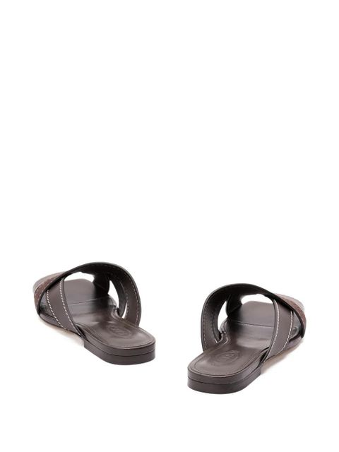 Tod's cross-straps flat sandals - Brown