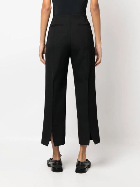 Jil Sander cropped wool wide-leg trousers - Black