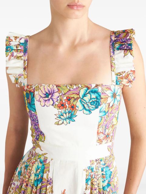 ETRO floral-print midi dress - White