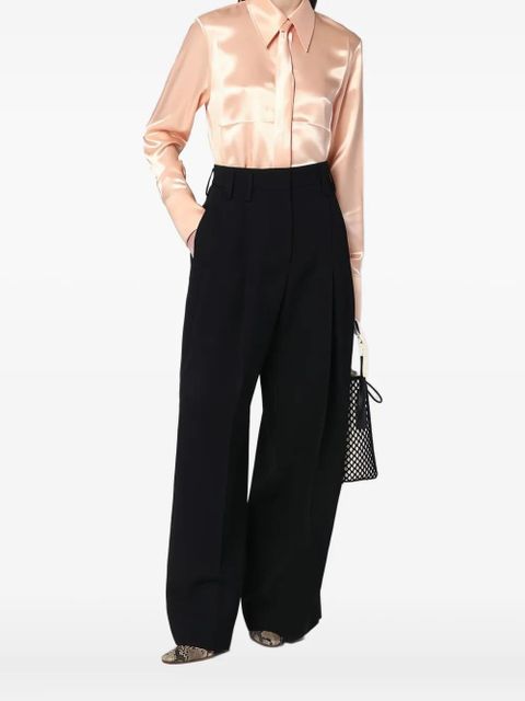 Jil Sander satin tie-neck shirt - Pink