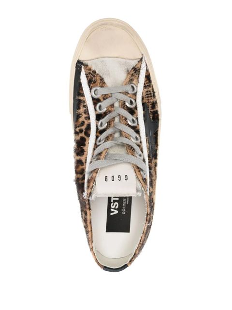 Golden Goose leopard-print lace-up sneakers - Brown