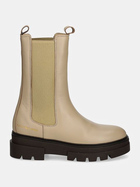 Tommy Hilfiger sztyblety skórzane MONOCHROMATIC CHELSEA BOOT - zdjęcie produktu nr 2