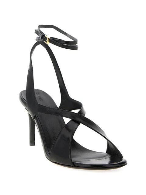 KHAITE enamelled ankle strap liria sandals - Black - zdjęcie produktu nr 2