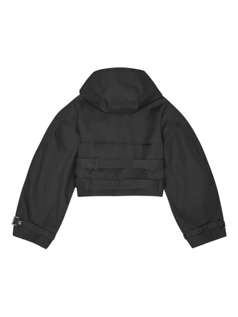 GANNI hooded buckle-fastening jacket - Black - zdjęcie produktu nr 2