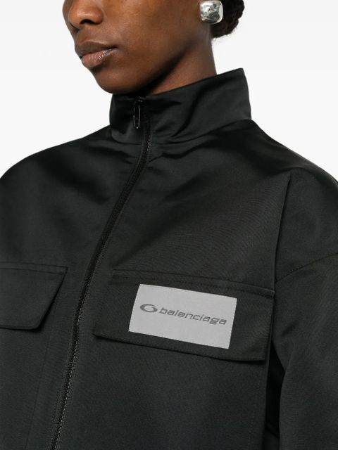 Balenciaga zip-up cropped jacket - Black