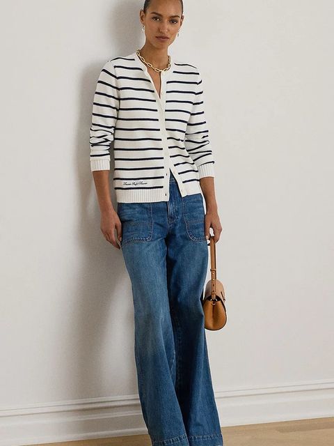 Lauren Ralph Lauren kardigan bawełniany damski kolor granatowy 200P03495 - zdjęcie produktu nr 2