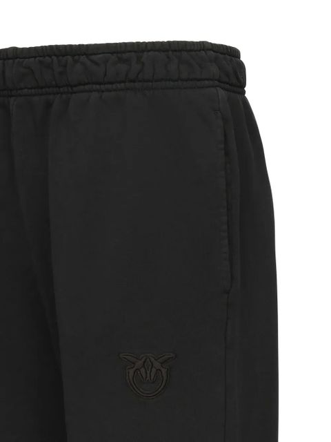 PINKO embroidered cuffed track pants - Black