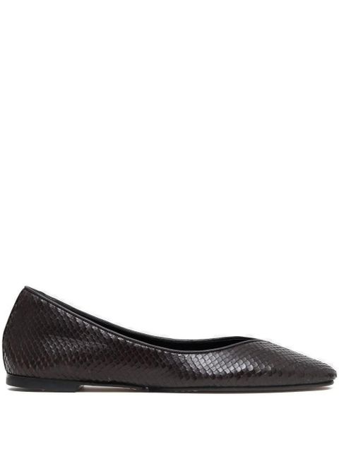 Jacquemus snakeskin leather ballet flats - Brown - zdjęcie produktu nr 1