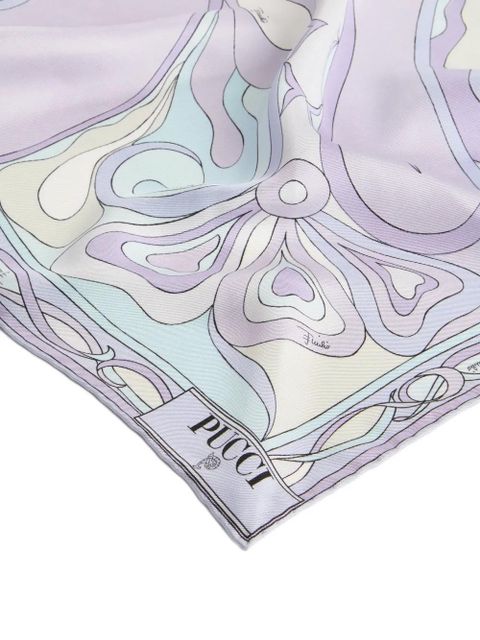 PUCCI Orchidee-print silk scarf - Purple - zdjęcie produktu nr 2