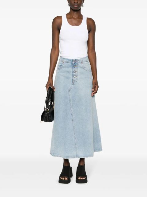 MM6 Maison Margiela numbers-motif ribbed tank top - White - zdjęcie produktu nr 2