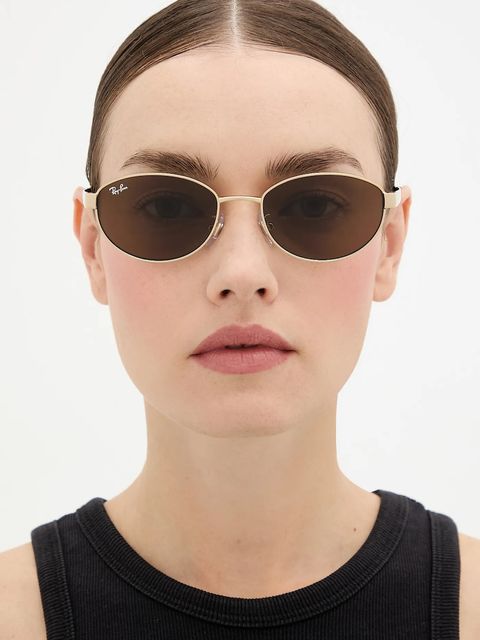 Ray-Ban okulary przeciwsłoneczne kolor złoty 0RB3774D