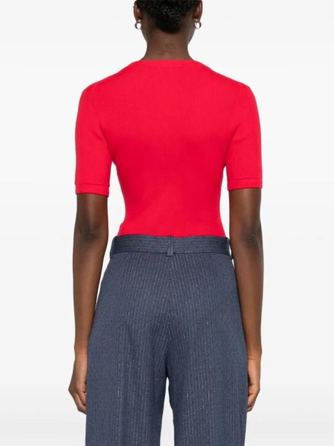 Maje ribbed-knit cardigan - Red