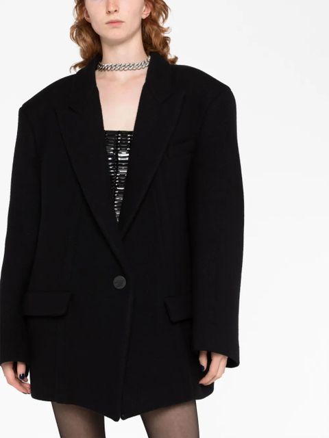 The Attico Glen single-breasted blazer - Black