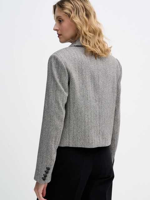 Sisley marynarka kolor czarny dwurzędowa 2D12LW03P