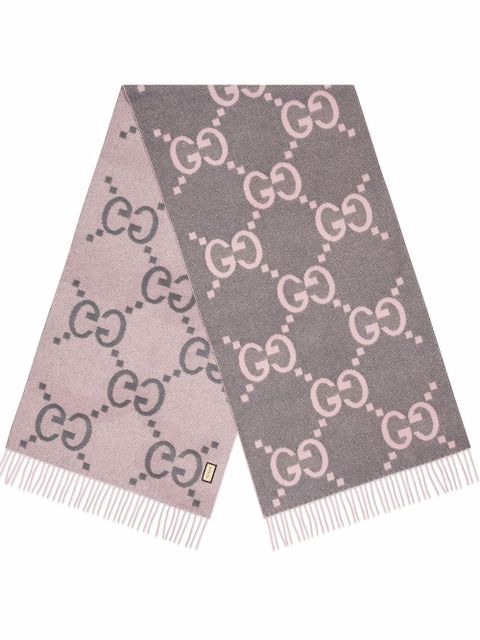 Gucci GG cashmere jacquard scarf - Grey - zdjęcie produktu nr 2