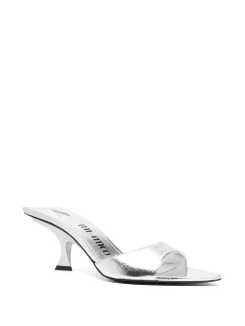 The Attico 70mm metallic sandals - Silver