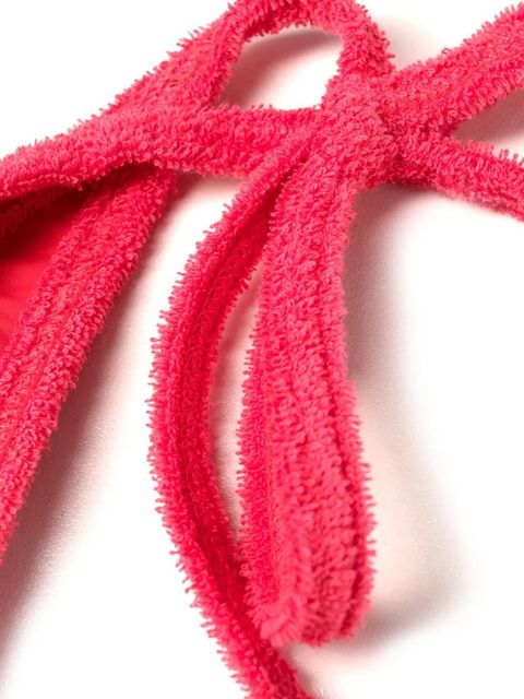 The Attico terry-cloth triangle bikini set - Red - zdjęcie produktu nr 2