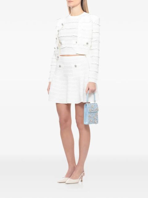 Self-Portrait crystal-embellished clutch bag - Blue - zdjęcie produktu nr 2