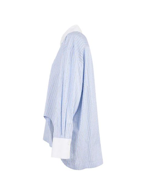 The Attico striped asymmetric shirt - Blue