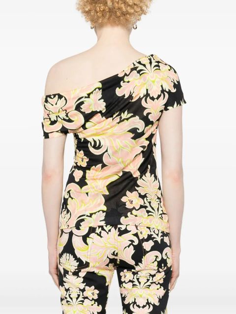 ETRO floral-print crepe blouse - Black