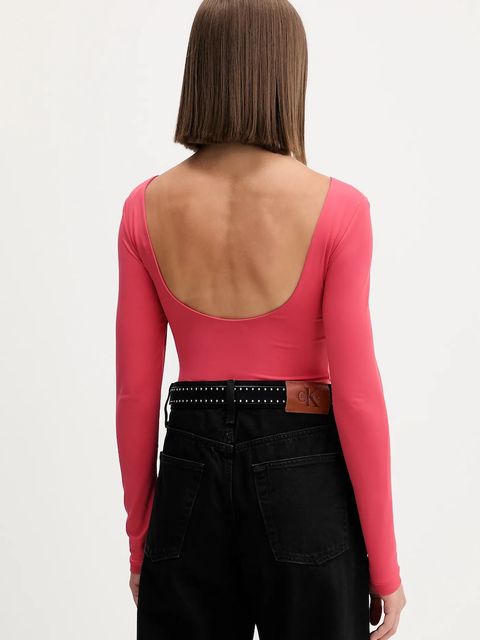 Tommy Jeans body kolor różowy DW0DW21574