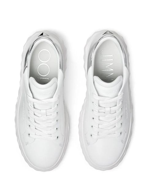Jimmy Choo Diamond Maxi/F II leather sneakers - White