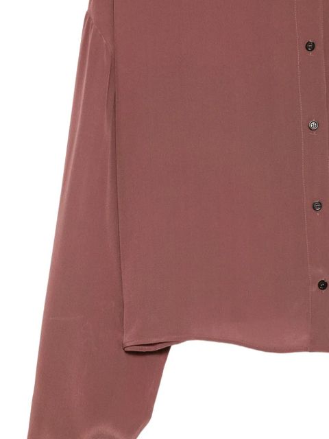 Alysi long-sleeve cropped shirt - Brown