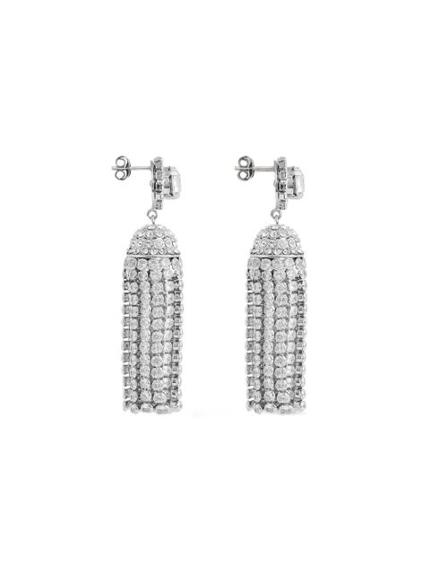 Rabanne crystal-embellishment tassel earrings - Silver