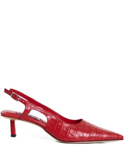 Essentiel Antwerp crocodile-effect heeled pumps - Red - zdjęcie produktu nr 1