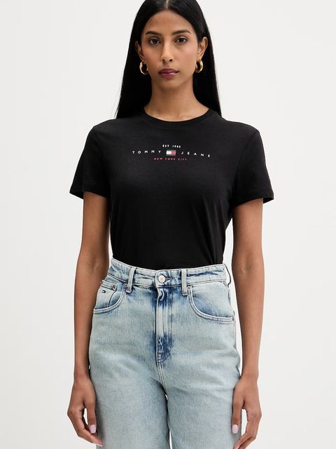 Tommy Jeans T-shirt damski z bawełną - zdjęcie produktu nr 1
