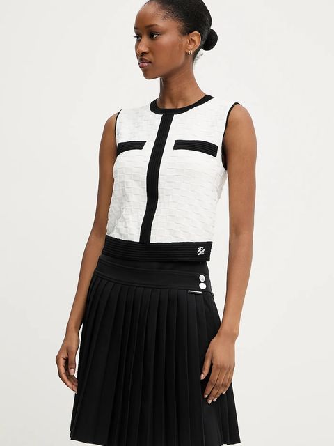 Karl Lagerfeld kamizelka damski kolor biały A3W18020 - zdjęcie produktu nr 1