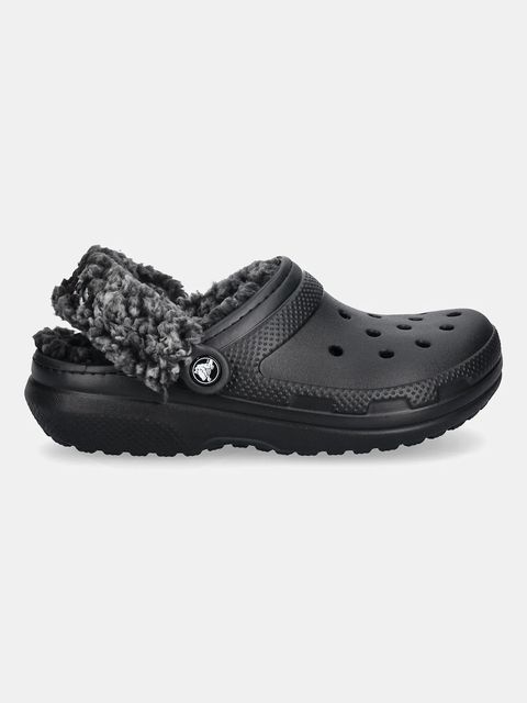 Crocs kapcie Classic Fleece Lined Clog kolor czarny 211396