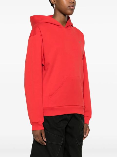Coperni logo-print cotton-blend hoodie - Red