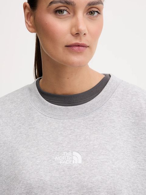 The North Face bluza Essential damska kolor szary melanżowa NF0A89EPDYX1