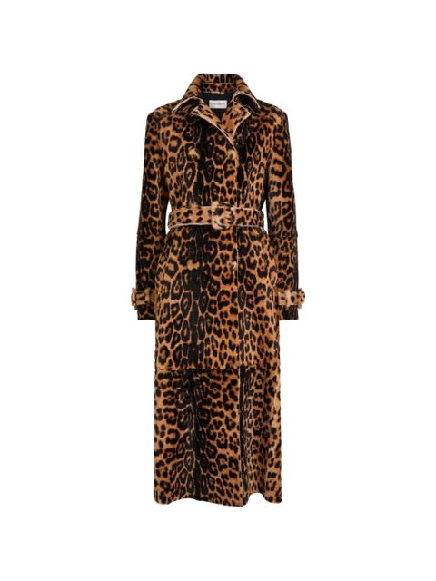 Nour Hammour Tate belted leopard coat - Brown - zdjęcie produktu nr 1