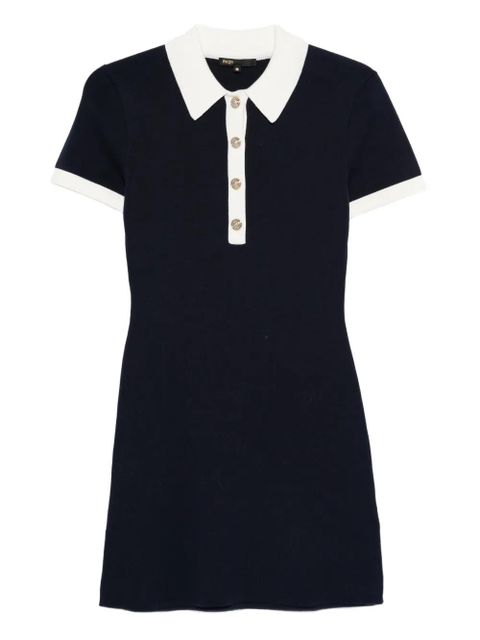 Maje buttoned collar knitted dress - Blue - zdjęcie produktu nr 1