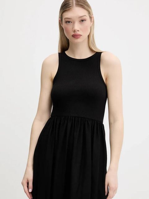 Desigual sukienka DIJON kolor czarny midi rozkloszowana 25SWVK58